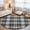 Gray, variant on Blue Plaid Washable Area Rug 8 x 10 ft Rustic Farmhouse Soft Non Slip Rugs Stain Repellent Indoor Felt Carpet for Living Dining Room Bedroom Home Office