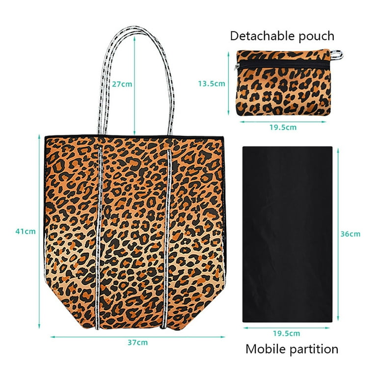 feiboyy neoprene tote bag for women lightweight waterproof large capacity beach  bags work travel pool handbags shoulder bags 