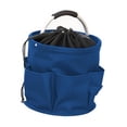 thumbnail image 3 of Cesta plegable con asa, bolsa para herramientas de jardín, cesta organizadora para picnic con cordón para jardinería, senderismo, parques temáticos y Azul oscuro, 3 of 8