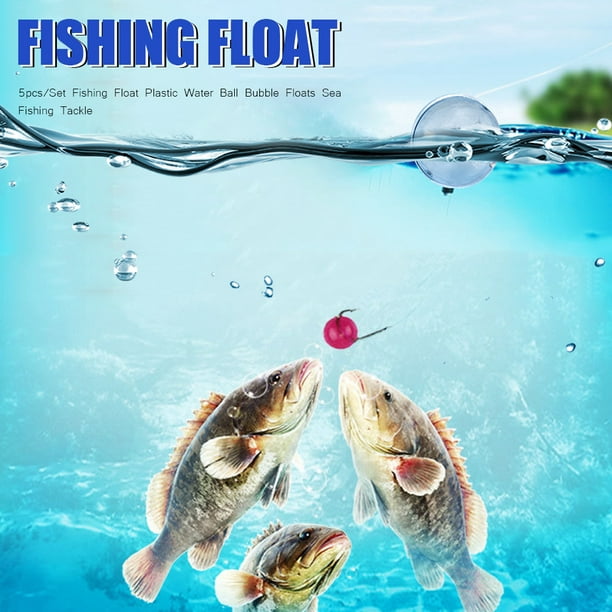 July Memor 5pcs/Set Fishing Float Plastic Water Ball Bubble Sea Fishing  Tackle (25mm) 