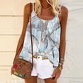 thumbnail image 3 of Boho Tank Tops for Women Summer Casual Loose Fit Spaghetti Strap Pleated Front Scoop Neck Camisole Tanks, 3 of 6