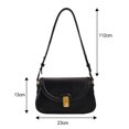 thumbnail image 2 of Nuevo bolso de mensajero de moda de cuero PU para mujer, bolso pequeño negro, 2 of 5