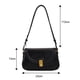 thumbnail image 2 of Nuevo bolso de mensajero de moda de piel sintética para mujer, bolso de hombro bajo el brazo, pequeño, negro, 2 of 5