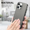 thumbnail image 4 of Case Designed for iPhone 16 Pro Max, Fabric Texture Back +TPU Frame, Luxury Ultra Slim Shockproof Drop Protective Lightweight Anti-Slip Anti-Scratch Back Case Cover for iPhone 16 Pro Max, Gray, 4 of 9