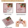 thumbnail image 3 of Colorful 80Pcs 8 Styles Christmas Lip Balm Sticker Red Flower Wreath Homemade Skincare Products Self-Adhesive Waterproof Lip Balm Labels Stickers for Tube Containers Cosmetics Lipsticks (5cm/2inch), 3 of 9