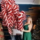 thumbnail image 2 of 10 piezas de bastón de Navidad inflable de 18 pulgadas, globos de papel de aluminio de caramelo, bastón grande rojo y rosa para decoraciones de Navidad y Año Nuevo, suministros 2024 Navid, 2 of 5