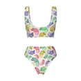 thumbnail image 6 of Rocae Cute Chameleons for Bikini Set for Women Two Piece Sexy High Swimsuits Split Crossover Bikini Small, 6 of 9