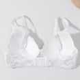 thumbnail image 4 of UDAUDU Women's Push Up Bra Floral Lace Comfort Underwire Support Lightweight Lined Everyday Bralette White 40C, 4 of 6