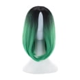 thumbnail image 1 of WIFKLSIIPG Party Wig Gradient Short Straight Hair Highlight Female Wig Wig Realistic Straight with Flat Bangs Synthetic Colorful Daily Party Wig Natural as Real Hair, 1 of 8