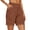 Ginger #13, variant on Women's Bermuda Shorts Above Knee Length Shorts Summer 2026 Baggy Beach Short Straight Leg Elastic High Waisted Lounge Short Pants with Pockets Beige S