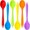 6 Colors, variant on Kiibsot 6 Pack Large Silicone Cooking Spoons 10.8'' Heat Resistant Kitchen Spoons for Cooking Silicone Serving Stirring Mixing Spoons