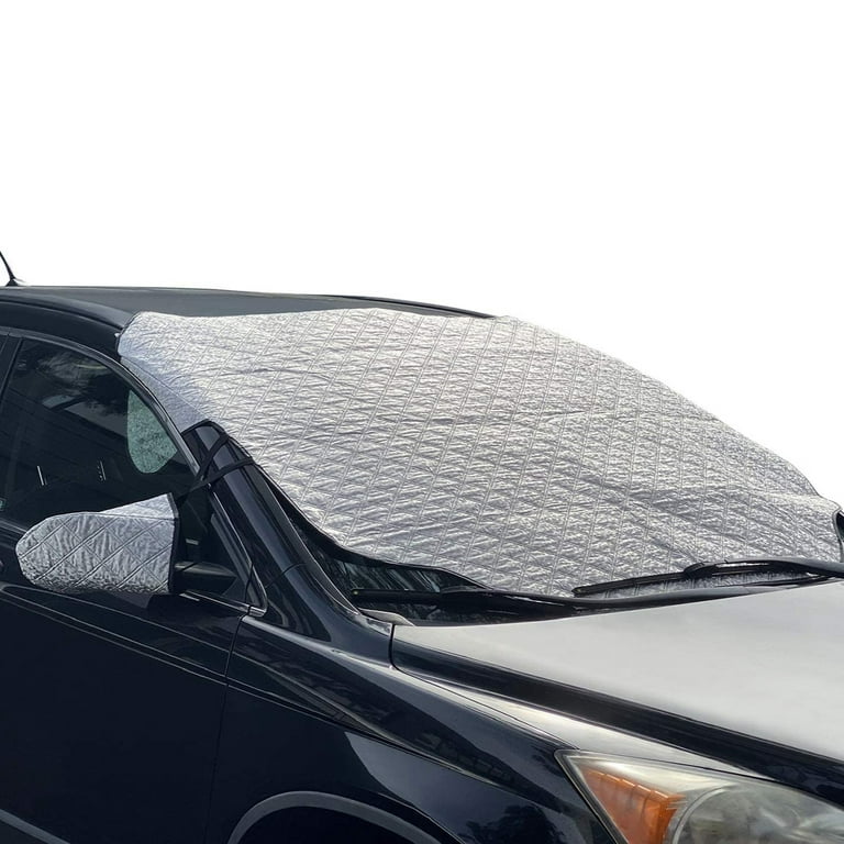  2win2buy Windshield Cover for Ice and Snow, Car Windshield Snow  Cover with Mirror Protector + Built-in Security Panels Winter Windshield  Covers Shield Frost Blocker Fit Most Sedans Trucks and SUVs 
