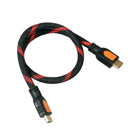 WANYNG 1080P 3D HD HDMI Nylon Cable 0.5M For Apple TV PC Computer PS4 Etc