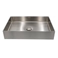 thumbnail image 1 of Ovalin Lavabo Rectangular Rubinett Acero Inoxidable 304 Satinado Lujo, 1 of 5