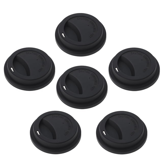 Aspire 120 PCS Silicone Drinking Lid Cup Lids, Reusable Coffee Cup Covers / Lids - BLACK(Couvercles de Tasse)