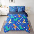 thumbnail image 2 of Homewish Kawaii Dinosaur 7-Piece Bedding Comforter Set For Children Boys,Galaxy Planet Rocket King Bedding Sets,Cartoon Animal Ultra Soft Bed Sheets,Ultra Soft Home Decor,Reversible, 2 of 8