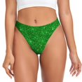 thumbnail image 1 of Fotbe Green Glitter Tanga Sin Costuras para Mujer con Estampado – Panties Invisibles, Transpirables y Cómodos para Uso Diario-X-Small, 1 of 6