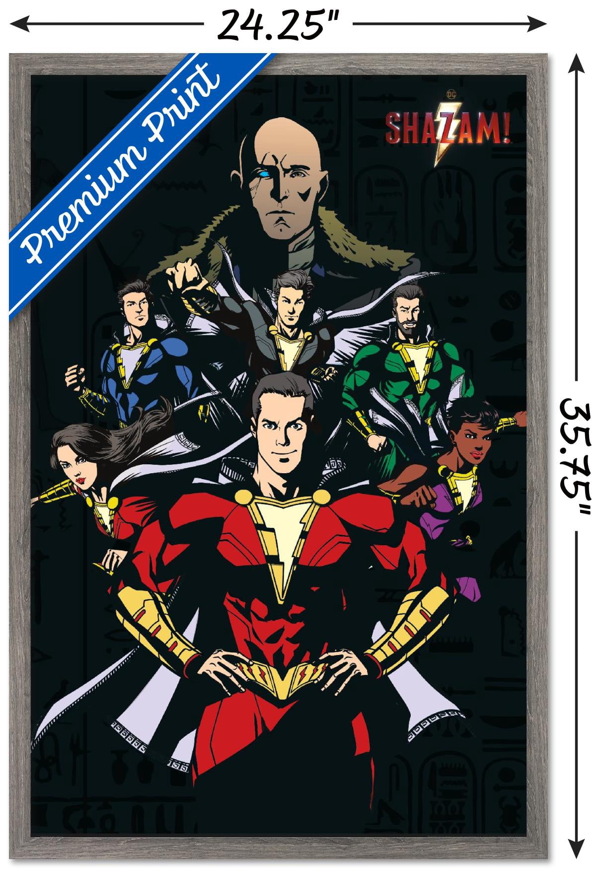 DC Comics Movie - Shazam - Group Wall Poster, 22.375" x 34", Framed