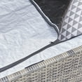 thumbnail image 5 of Gabrielle All-weather Resin Wicker Lounge Patio Sofa Storage Bench in Grey with Cushion, 5 of 7