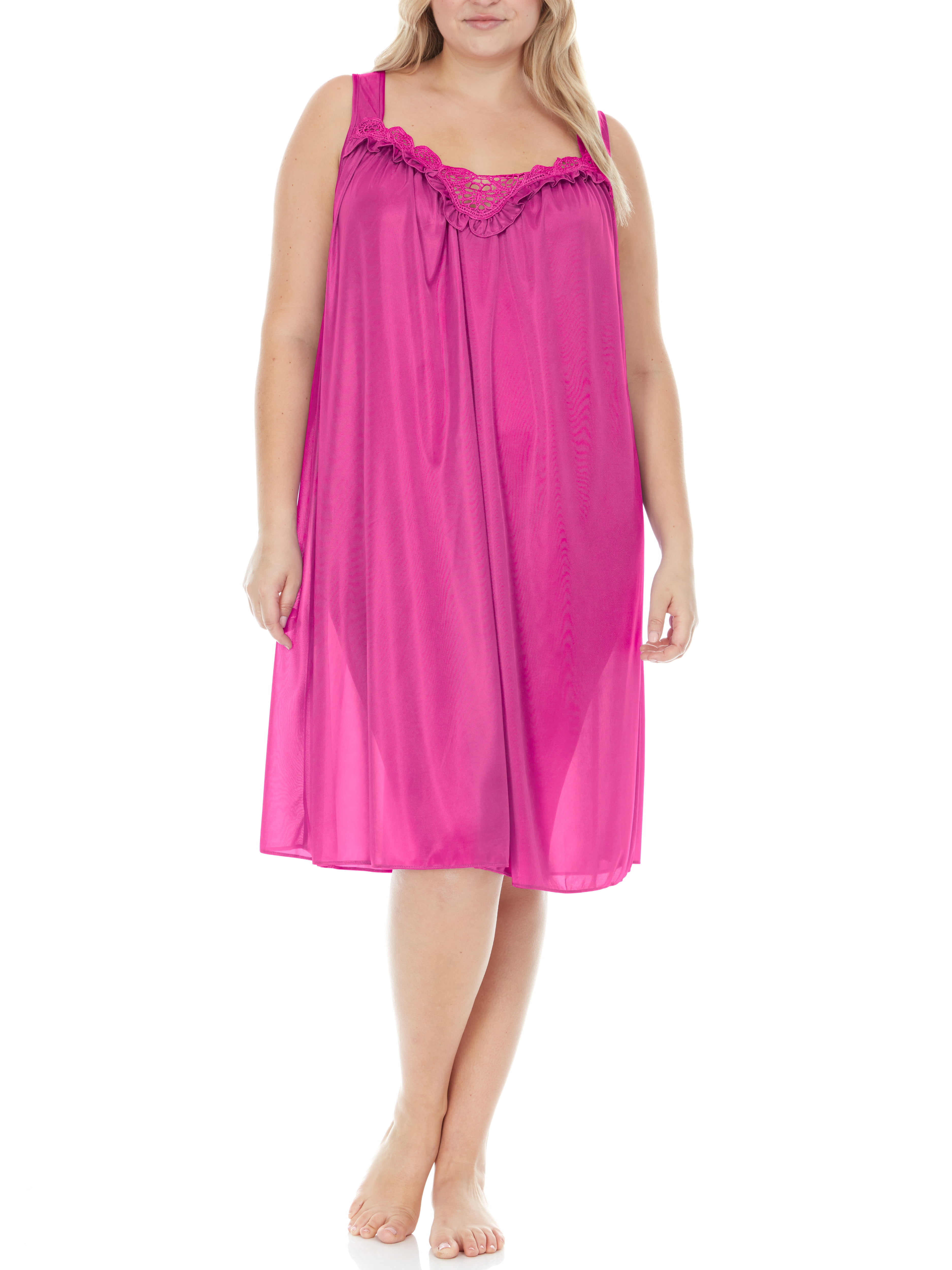 EZI Nightgowns for Women Soft & Breathable Satin Night Gowns for