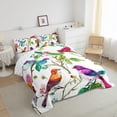 thumbnail image 3 of Manfei Teens Animal Birds 2pcs Bedding Comforter Set,Chic Flowers Twin Comforter Sets,Botanical Plants Breathable Bedding Set,Ultra Soft Home Decor,Reversible, 3 of 8