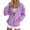 Purple, variant on Hoodies for Women Hoodie Fashionable Casual Solid Zipper Inner Rabobs Sleeve Sweatshirt Hemlock