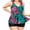Multicolor, variant on Women Plus Size Tankini Swimsuits Tummy Control Two Piece Bathing Suit Ruffled Flounce Swimwear