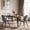 Brown/Grey, variant on Homy Casa 5 Piece Dining Table Set for 4, 63" Rectangular Kitchen Table and Chairs Set with Upholstered Seats, Wood Grain Tabletop, Black Metal Legs for Dining Room, Home Office, Brown