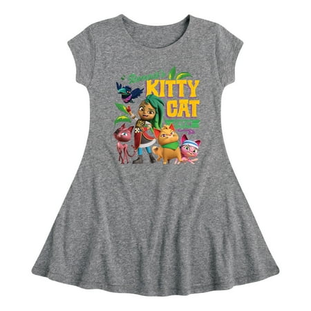 

Santiago of The Sea - Kitty Cat Crew - Toddler And Youth Girls Fit And Flare Dress