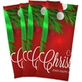 thumbnail image 2 of GZHJMY Merry Christmas 3D Red Poinsettia Kitchen Towel, Dish Towels Quick Drying Tea Towels Absorbent Hand Towels for Kitchen Sink Dinner Table 28 x 18 Inches, Set of 6, 2 of 7