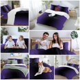 thumbnail image 6 of Purple Black Ombre Duvet Cover Set, Gradient Contemporary Abstract Art Soft Duvet Cover Full Size Bedding Set 4 Pieces, 1 Quiltcover and 2 Pillowcases with Zipper, 1 Bed Sheet for All Seasons, 6 of 9