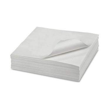 6" x 6" Butcher Paper White Disposable Wrapping or Smoking Meat - 100 Sheets
