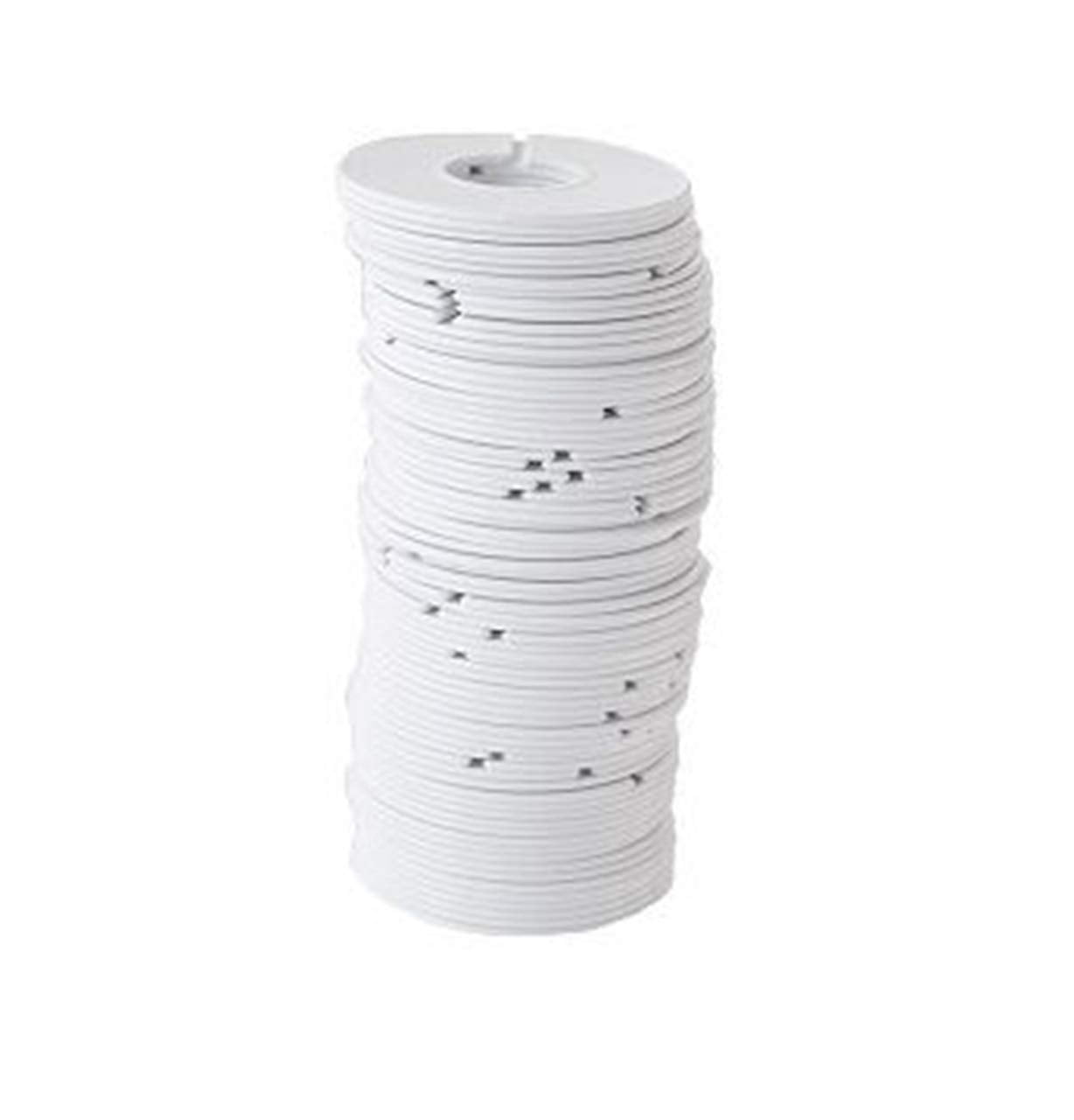 NAHANCO CWHTBLANK100, White Round Clothing Size Dividers, Blank 100 Pack