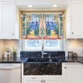thumbnail image 5 of Yayeee Kitchen Curtains Tier Pair Light Filtering 27"x36" Rod Pocket Short Cafe Window Panel, Seaside Leaves, 5 of 7