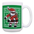 thumbnail image 1 of ThisWear Christmas Cups Ugly Christmas Sweater Print Flossing Santa Claus Mug 15oz Coffee Mug Green, 1 of 4