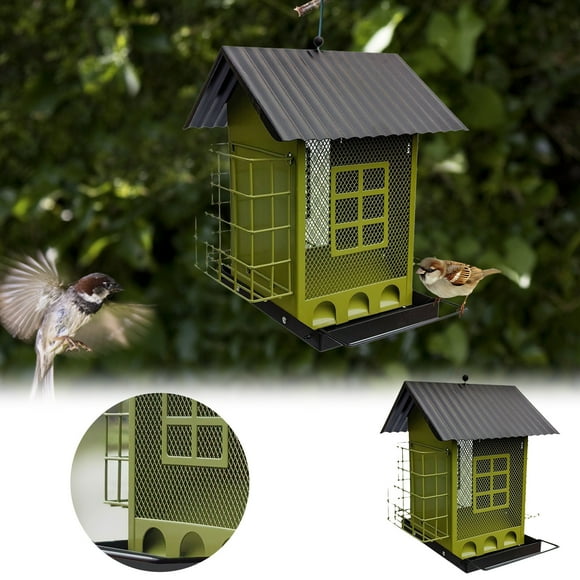 Boreal Craft Hummingbird Feeder Outdoor Garden Hanging Bird Hardware Feeder Wild Squirrel Bird Feeder Birdhouse Window Suet Feeder with Tail Prop Suet Feeders for outside Squirrel Proof Droll