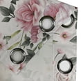 thumbnail image 4 of Ambesonne Vintage Grommet Curtain, Blooming Love Flowers Print, 50"x96", Army Green and Pastel Pink, 4 of 5