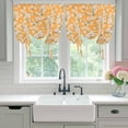 thumbnail image 4 of Spring Botanical Tie Up Curtains for Windows, Adjustable Balloon Window Shades, Watercolor Floral Flowers Botanical Yellow Kitchen Window Treatments Farmhouse Short Curtains with Rod Pocket 42"x45", 4 of 8