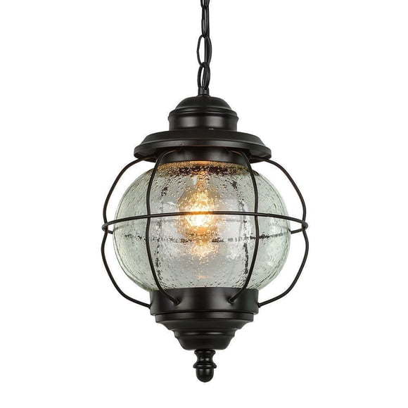 LNC Matte Black Outdoor Pendant Lighting,Farmhouse Style,10"Lx12"Hx10"D,JFJE6FWM12899M5|Walmart Canada