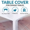 thumbnail image 4 of Violet Linen Waterproof 60" x 84" Clear Vinyl Plastic Transparent Tablecloth, 4 of 5