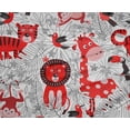 thumbnail image 5 of oneOone Polyester Spandex Red Fabric Cute Animal Sewing Fabric By The Yard Printed Diy Clothing Sewing Supplies 56 Inch Wide, 5 of 6