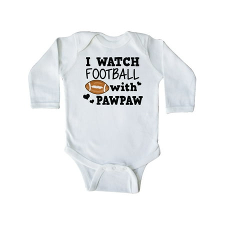 

Inktastic I Watch Football with My Pawpaw Gift Baby Boy Long Sleeve Bodysuit
