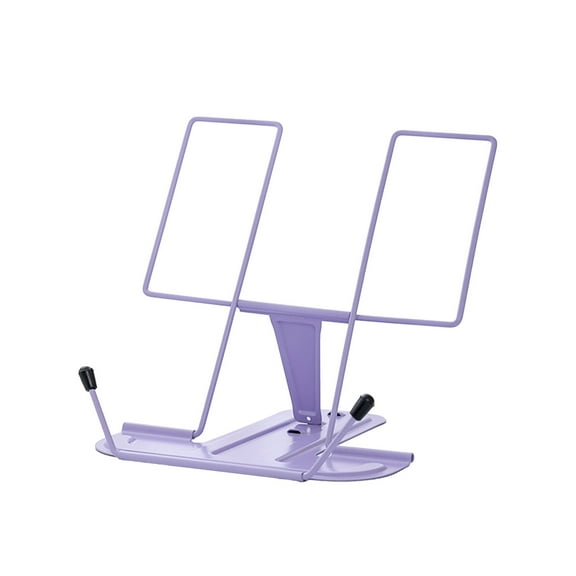 Metal Reading Stand, Foldable Portable Bookshelf, Adjustable Angle, Sturdy Iron Design for Books Tablets Music Scores, Lightweight and Compact