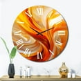 thumbnail image 2 of Designart "Warm Fractal Design in Orange VII" Fractals Oversized Wall Clock, 2 of 5