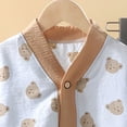thumbnail image 4 of Splozh Pajamas for Kids 1-16 Years Girls' Summer Pajama Set Long Sleeve Tops Pants Air Conditioning Set,Brown,5-6 Years, 4 of 4