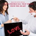 thumbnail image 4 of Large Black Valentine Gift Bag with Wrapping Paper for Women Men, Anniversary Bag 12.6" Heart Love, 4 of 4