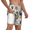thumbnail image 3 of Picia Hawaiian Style pattern Mens Swim Trunks with Compression Liner Stretch Beach Shorts Quick Dry with Zipper Pockets No-Chafing Board Shorts-XX-Large, 3 of 8