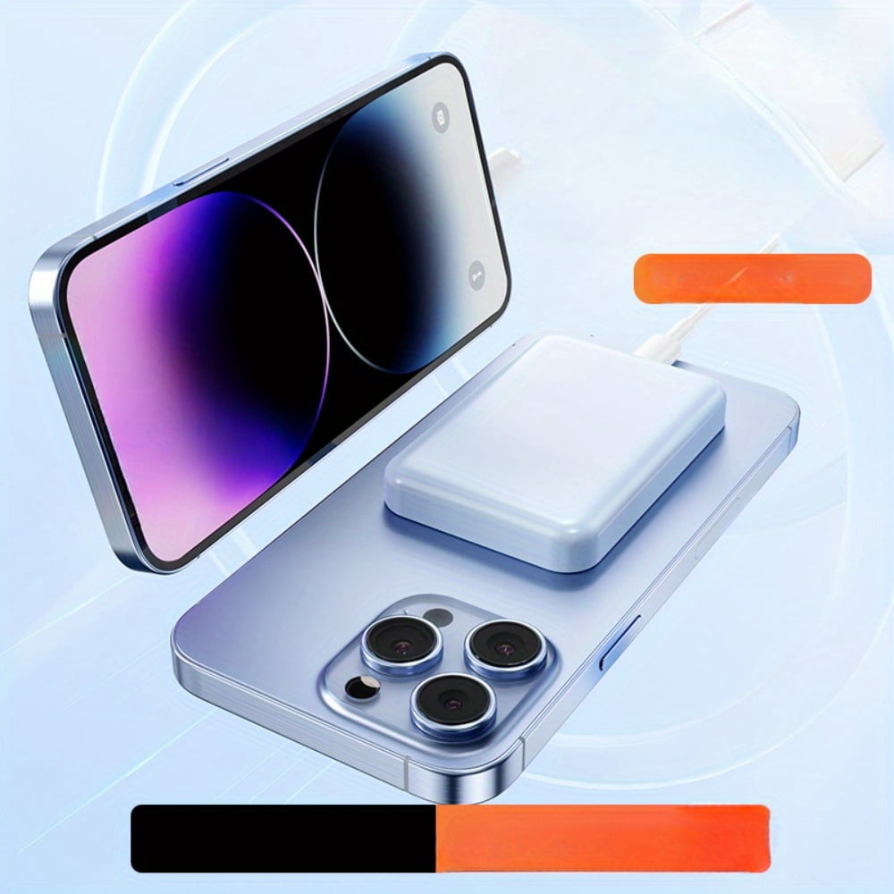 A 2-In-1 Portable Charger with a 10000Mah Capacity, Designed for Both for iphone And for apple Watch. It Features Magnetic Wireless Charging with 20W PD Fast Charging Through USB-C