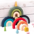 thumbnail image 3 of Bloques de construcción de juguetes Juegos de apilamiento juguetes para niños juguetes jugando aprendiendo para la forma de color geometría roja, paquete de 4 Dido Hogar, 3 of 6