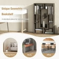 thumbnail image 6 of Costway 2 PCS 7-Cube Geometric Bookshelf with Anti-Toppling Device Modern Open Bookcase Grey, 6 of 10